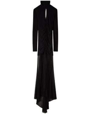 Patrizia Pepe Tactile Stretch Mini Dress With Satin-Like Lining - Black