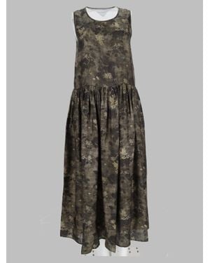 Uma Wang Elegant Draped Midi Dress For - Gray