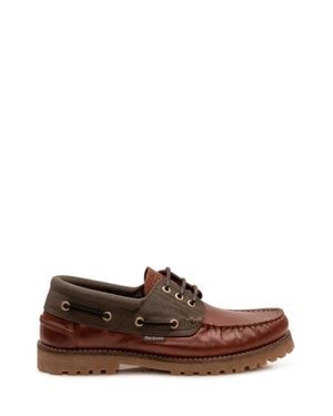 Barbour Deck Boat Shoes Lace-Up Shoes - Brown