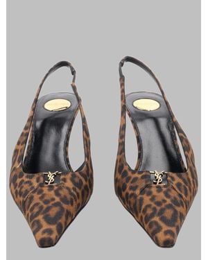 Saint Laurent Babylone Breteuil Gros-Grain Décolleté Sandals With 7.5 Cm Heel - Black