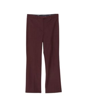 Max Mara S'Max Mara Umanita High-Waist Wide-Leg Pants With Center Pleat And Side Pockets - Purple