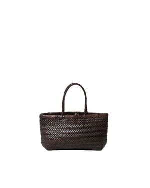 Dragon Diffusion Woven Leather Tote Bag - White