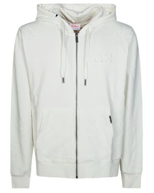 Sun 68 Full Zip Sweatshirt - White