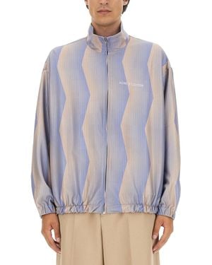 Acne Studios Jacket With Logo - Blue