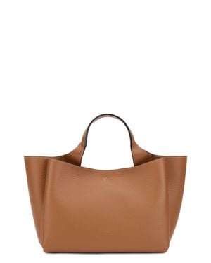 Tod's Leather Tote Handbag, 29 Cm - Brown