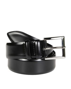 Orciani Classic 3.5 Cm Leather Belt For - Black