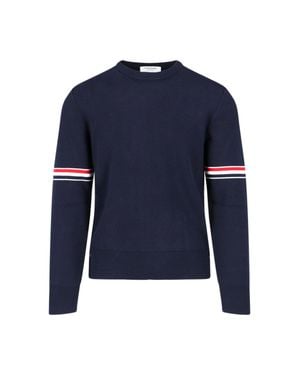 Thom Browne 100% Cotton Sweatshirt Sweater - Blue