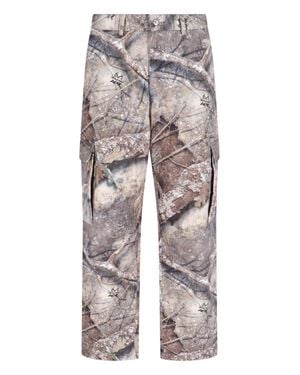Represent Mid-Rise Camo Pants With-Pocket Design - Gray