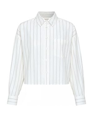 Max Mara Striped Cotton Button-Up Shirt - White