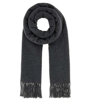 Brunello Cucinelli Cashmere Scarf With 200 Cm X 40 Cm Dimensions - Black