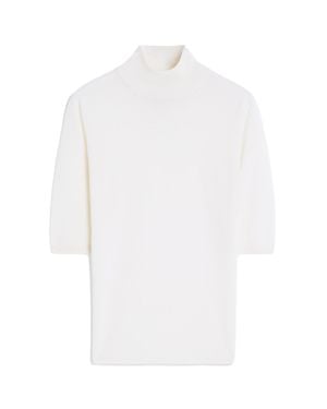 Max Mara Wool Knit Turtleneck Sweater For - White