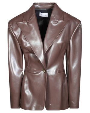 ANDAMANE Structured-Shoulder Blazer For - Brown