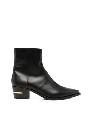 Amiri Ma Pointy Leather Mini Boot - Black