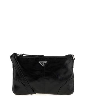 Prada Mini Leather Phone Case - Black