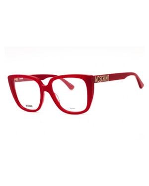 Moschino Sleek Rectangular Eyeglasses For - Red