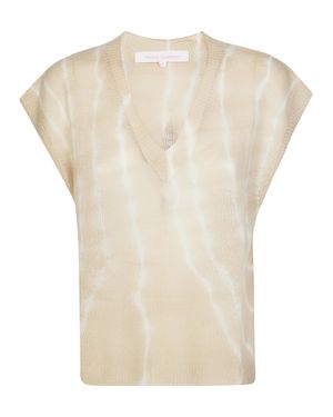 ABSOLUT CASHMERE Cashmere Gilet With Side Slits For - White