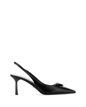 Prada Leather Pumps With 7.5 Cm Heel - Black