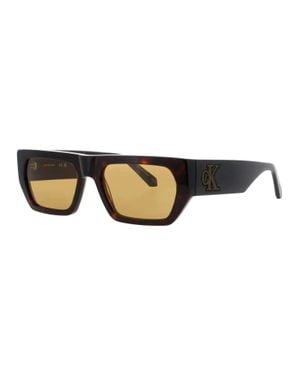 Calvin Klein Modern Acetate Mini Sunglasses - Brown