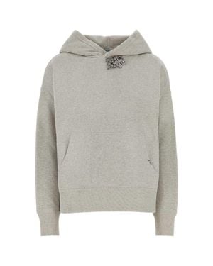 Prada Oversized Cotton Mélange Sweatshirt - Gray