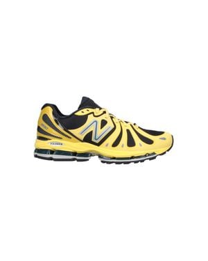 New Balance Leather & Mesh Sneakers - Yellow