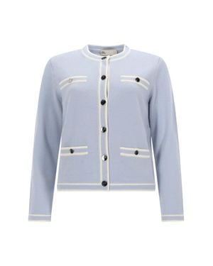 Tory Burch Wool And Sequin Short-Sleeved Sweater - Blue
