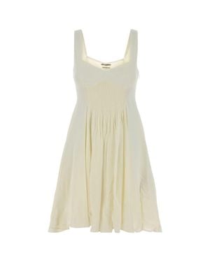 JW Anderson Ivory Crepe Mini Dress - White