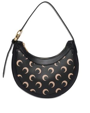 Marine Serre Mini Bag With Signature Moon Jacquard Lining - Black