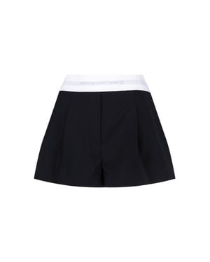 Alexander Wang Sculpted Wool-Blend Pants With Stretch Lining - Black