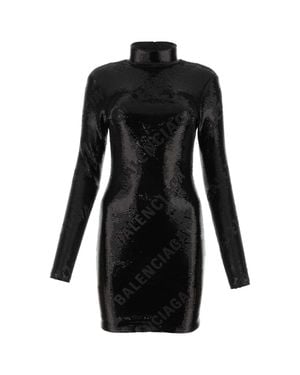 Balenciaga Sequins Mini Dress - Black