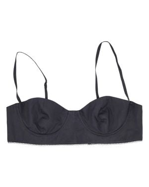 LA ROSE Mini Cotton Bralette - Blue
