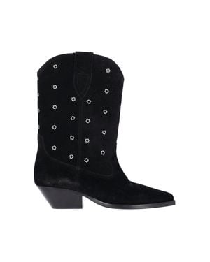 Isabel Marant Embellished Western Cowboy Boots - Black