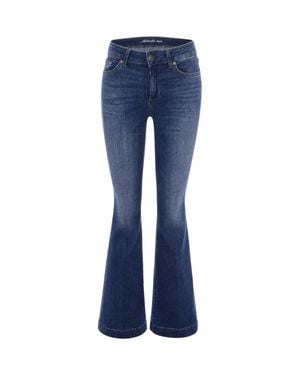 Liu Jo Flared High-Rise Jeans - Blue