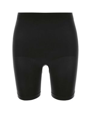 Skims Onyx Sculpt Mini Stretch Nylon Shorts - Black