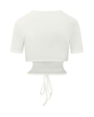 Courreges Cut-Out Detail T-Shirt - White