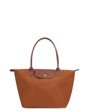 Longchamp Long-Handle Le Pliage Original Shoulder Bag - Brown