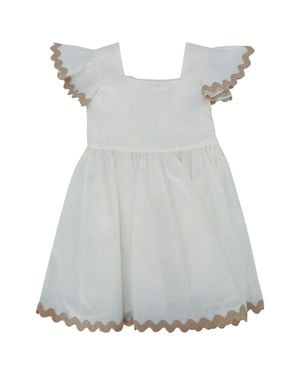 Twinset Girls' Half-Sleeve Two-Piece Dress - Gray
