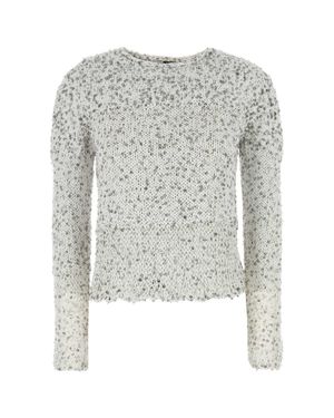 Loewe Paula's Ibiza Embellished Cotton Blend Paula S Ibiza Sweater - White