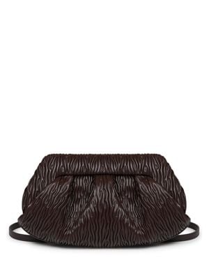 THEMOIRÈ Ruched Shoulder Bag - Brown