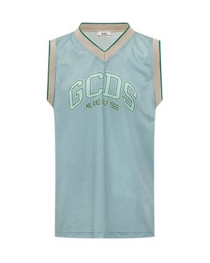 Gcds Logo Lounge Tank Top - Blue