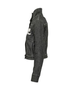 Courreges Denim Tweed Jacket - Black