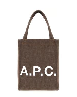 A.P.C. A. P.C. Mini Canvas Tote Bag For - Brown