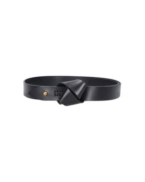 Isabel Marant Wide Leather Knot Belt - Black