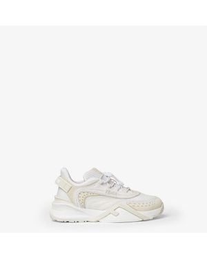 Fendi Luxurious Calf Leather Sneakers - White