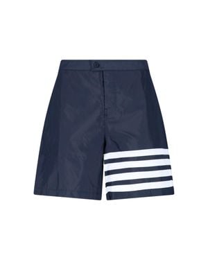 Thom Browne Stretch Polyamide Lined Jacket - Blue