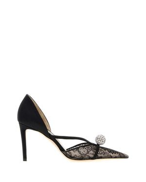 Jimmy Choo Sacora Lace And Satin Pumps - Black