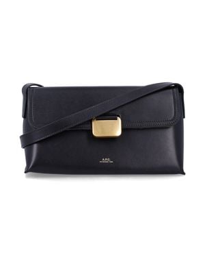 A.P.C. A. P.C. Leather Crossbody Bag - Blue