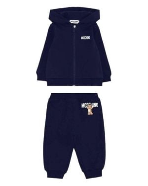 Moschino Jumpsuit With "Bear" Logo - Blue