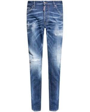 DSquared² Distressed Regular-Fit Jeans - Blue