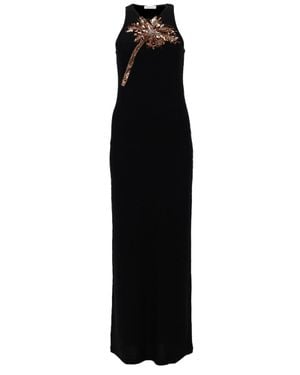 Rabanne Embellished Sleeveless Maxi Dress - Black
