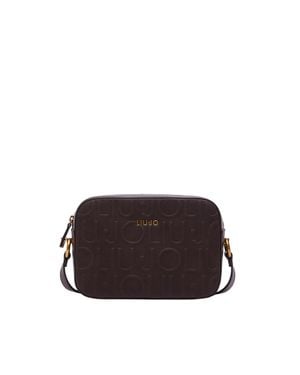 Liu Jo Embossed Logo Crossbody Bag - Brown